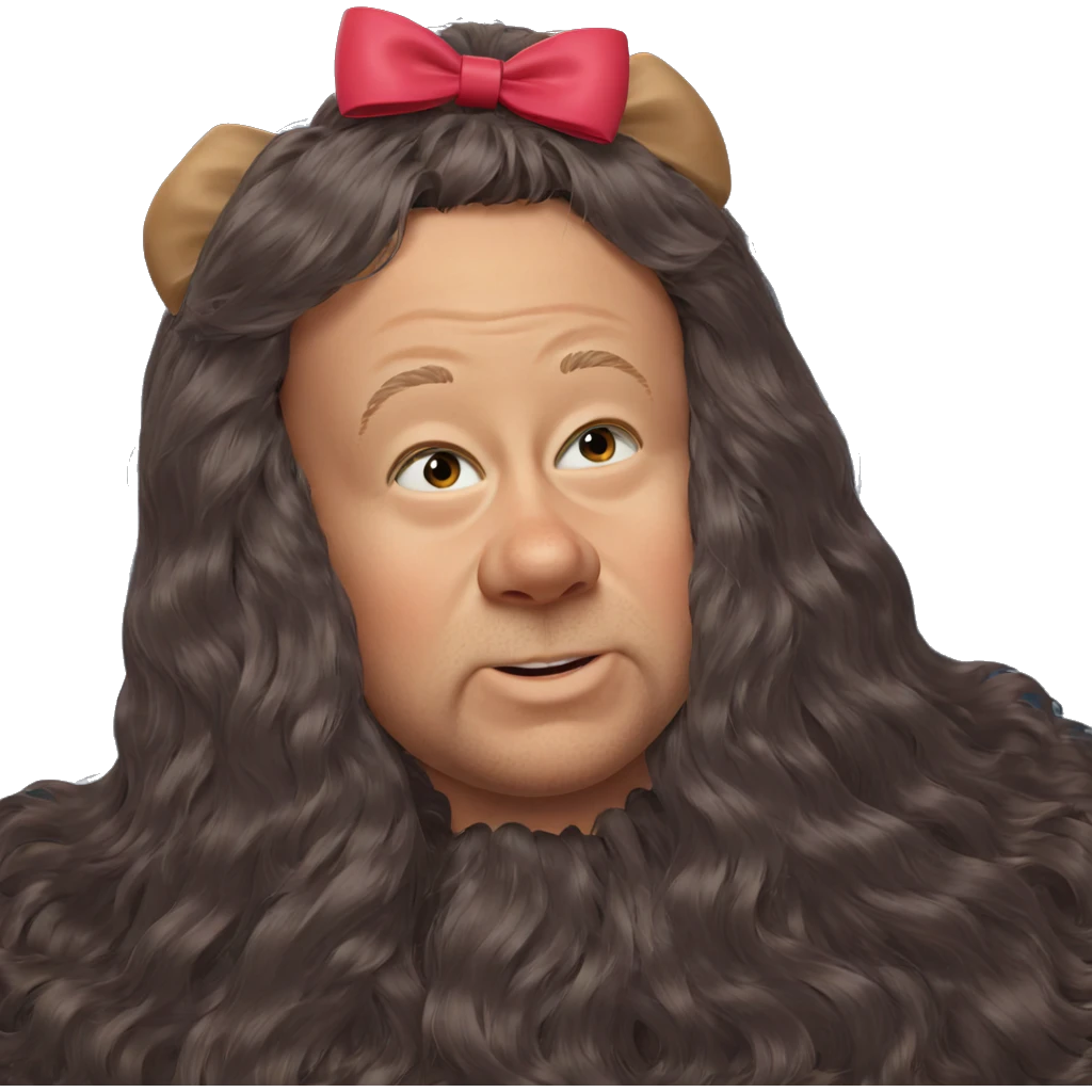 boy with hair bow emoji