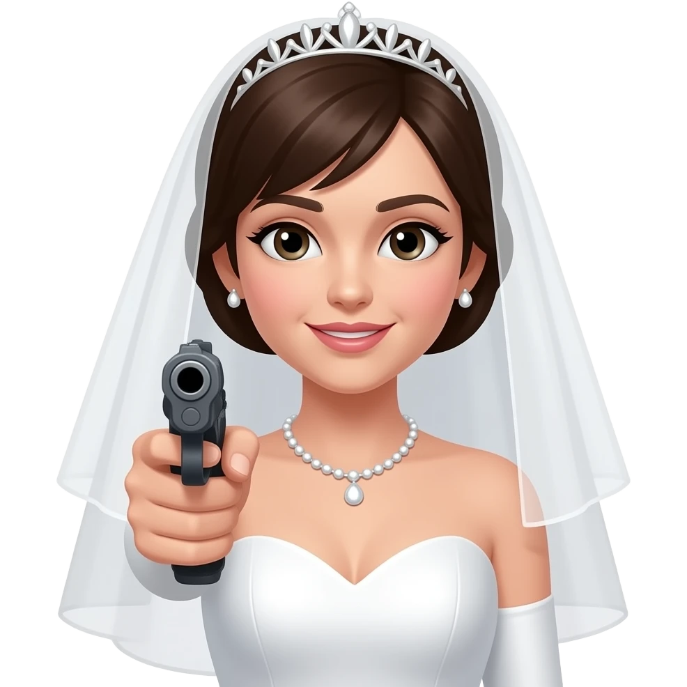 bride holding gun emoji