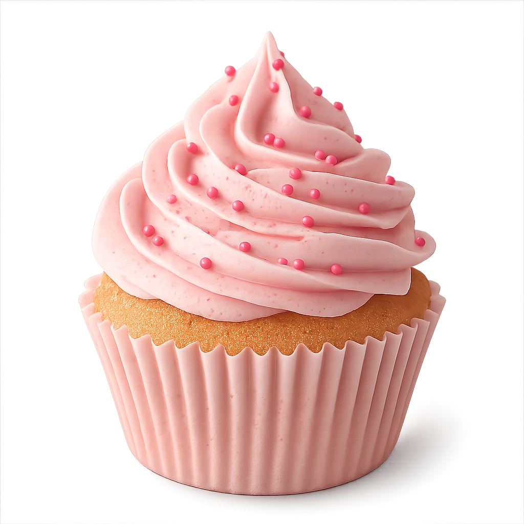 pink cupcake emoji