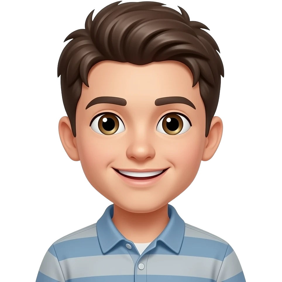 Fake smile boy emoji