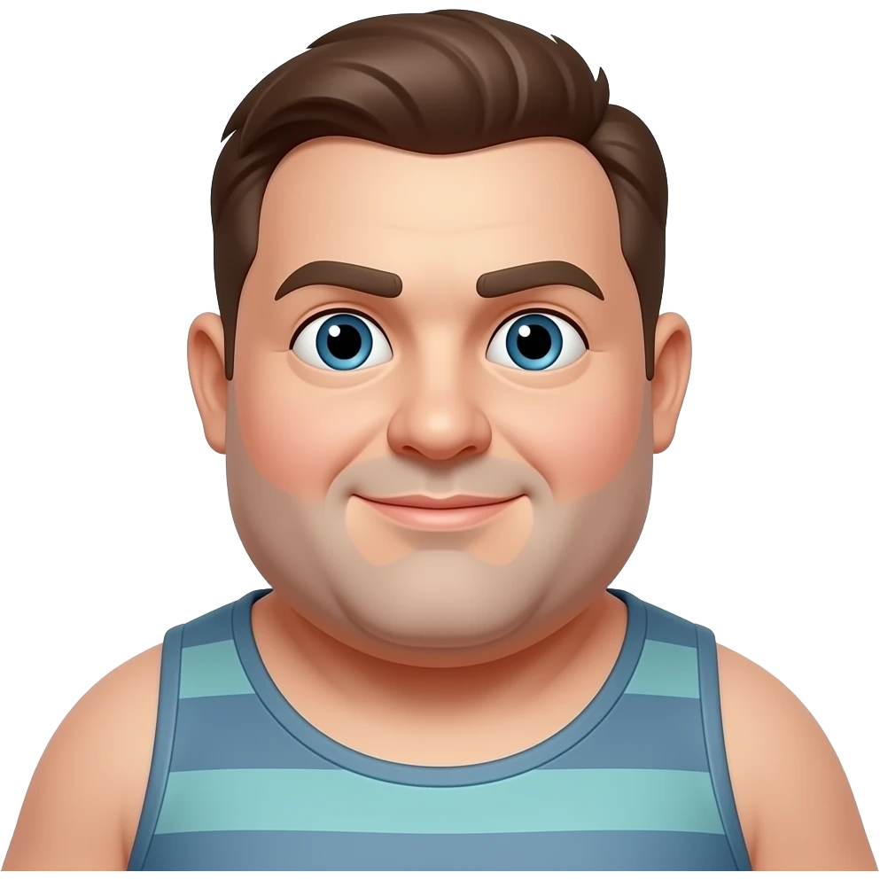 draw an heavily obese person emoji