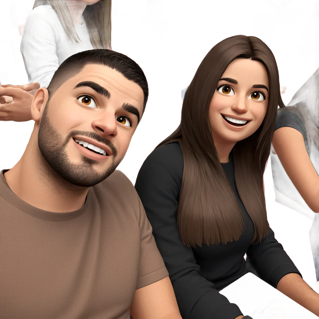 friends enjoying a moment emoji