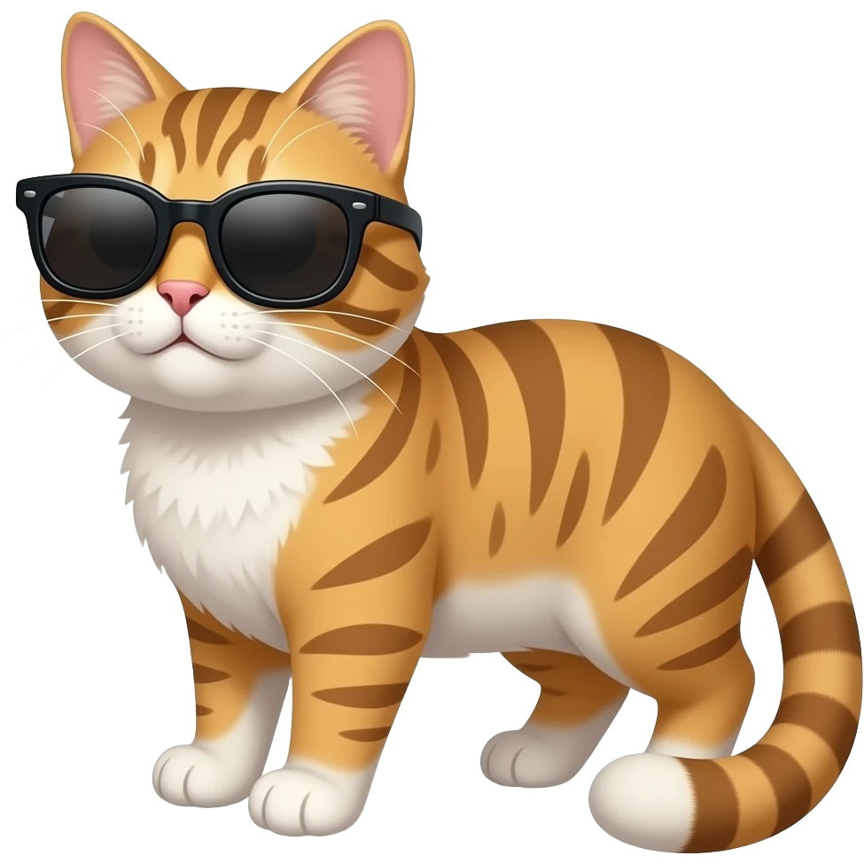 Cat wearing sunglasses emoji