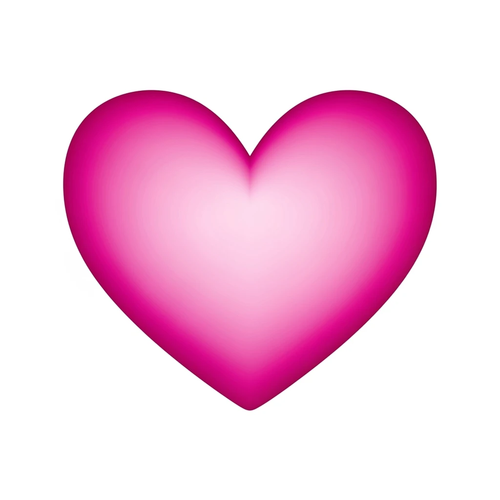 pink heart with a gradient, ultra detailed emoji