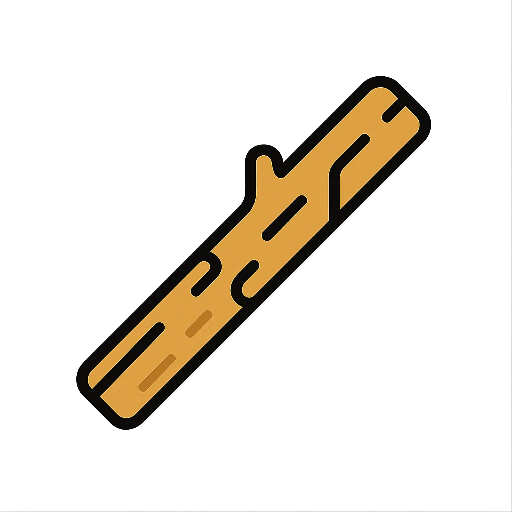 a wooden stick, minimal flat icon emoji
