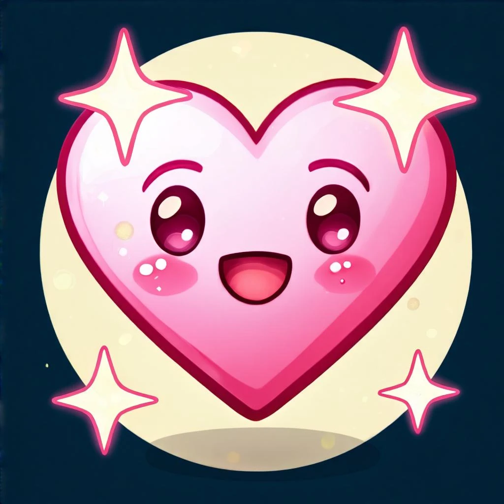 pink heart emoji with sparkles emoji