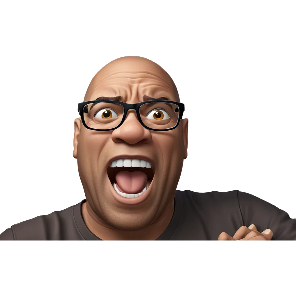 boy with glasses expressing surprise emoji