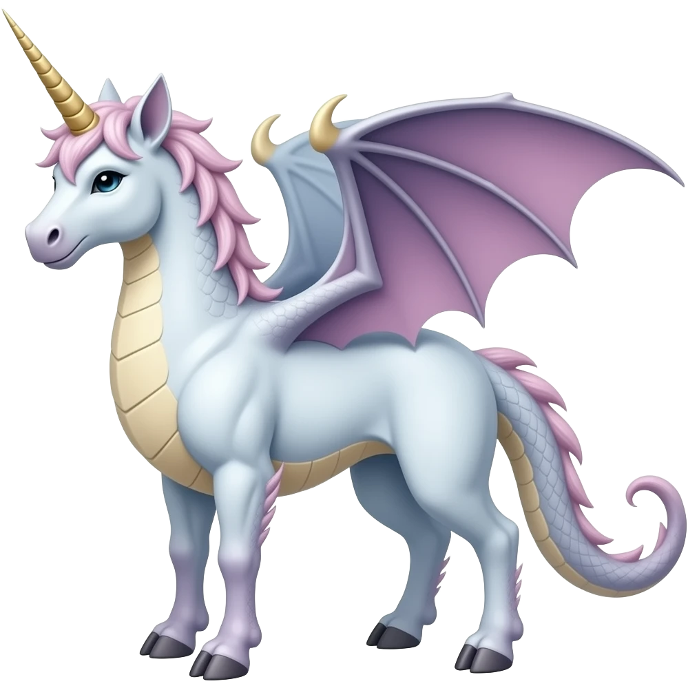 Full body Unicorn-Dragon hybrid emoji