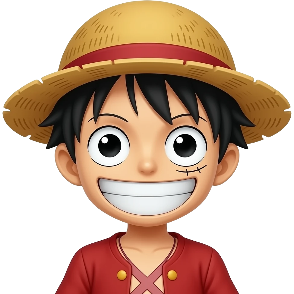 Luffy with big eyes emoji