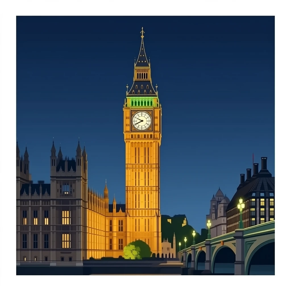 Big Ben tower alone emoji
