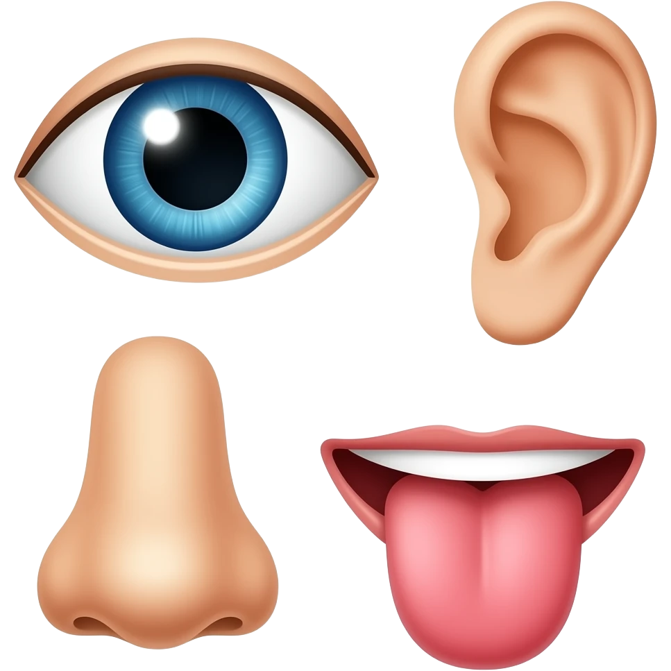 EYE, EAR, NOSE, TOUNG, HAND emoji