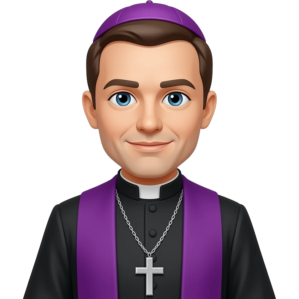 I need you to create a Catholic priest wearing a purple stole. emoji