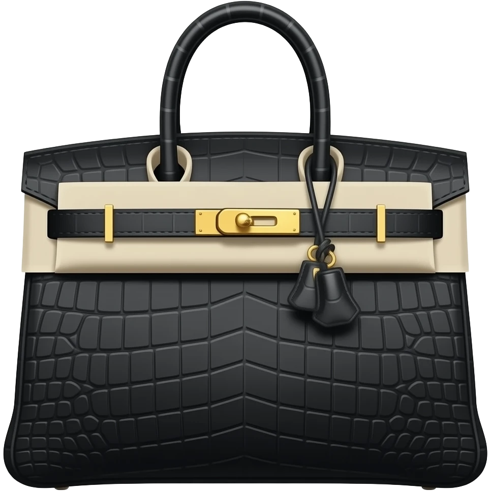 black croc hermes birkin bag gold hardare emoji