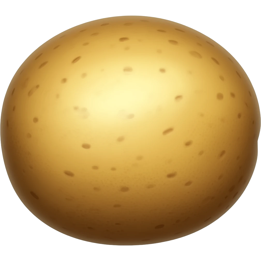 real life potatoes, gold brown grilles emoji