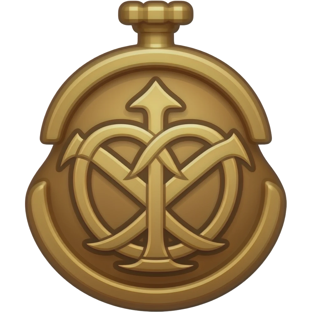 Bronze coin pouch in a medeival style emoji