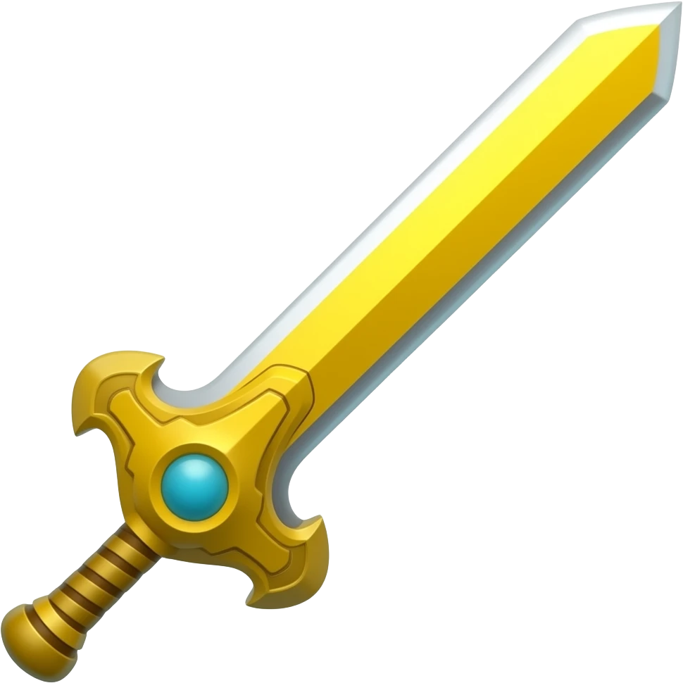 A yellow future sword emoji