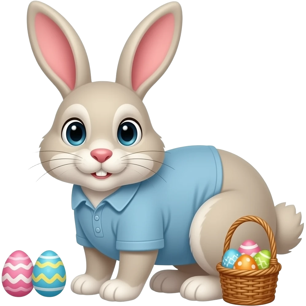 Coelho da páscoa idoso emoji