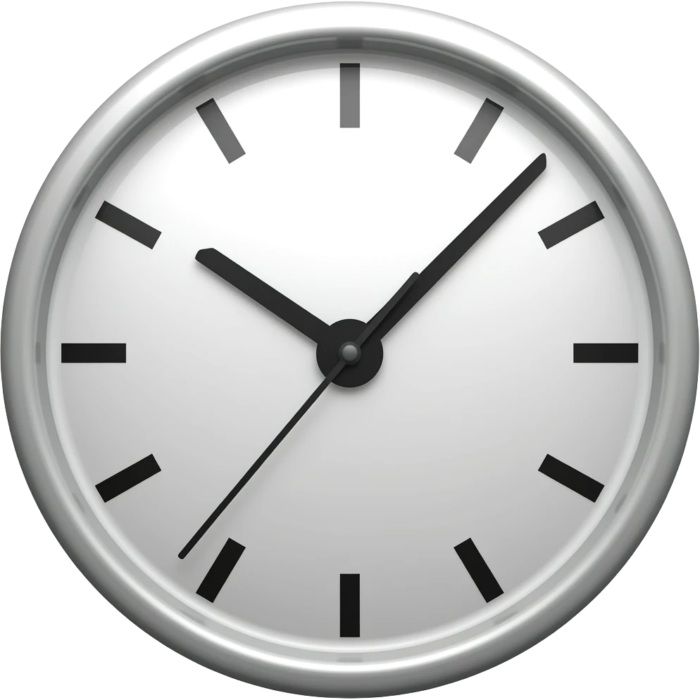 genera el sticker de un reloj emoji