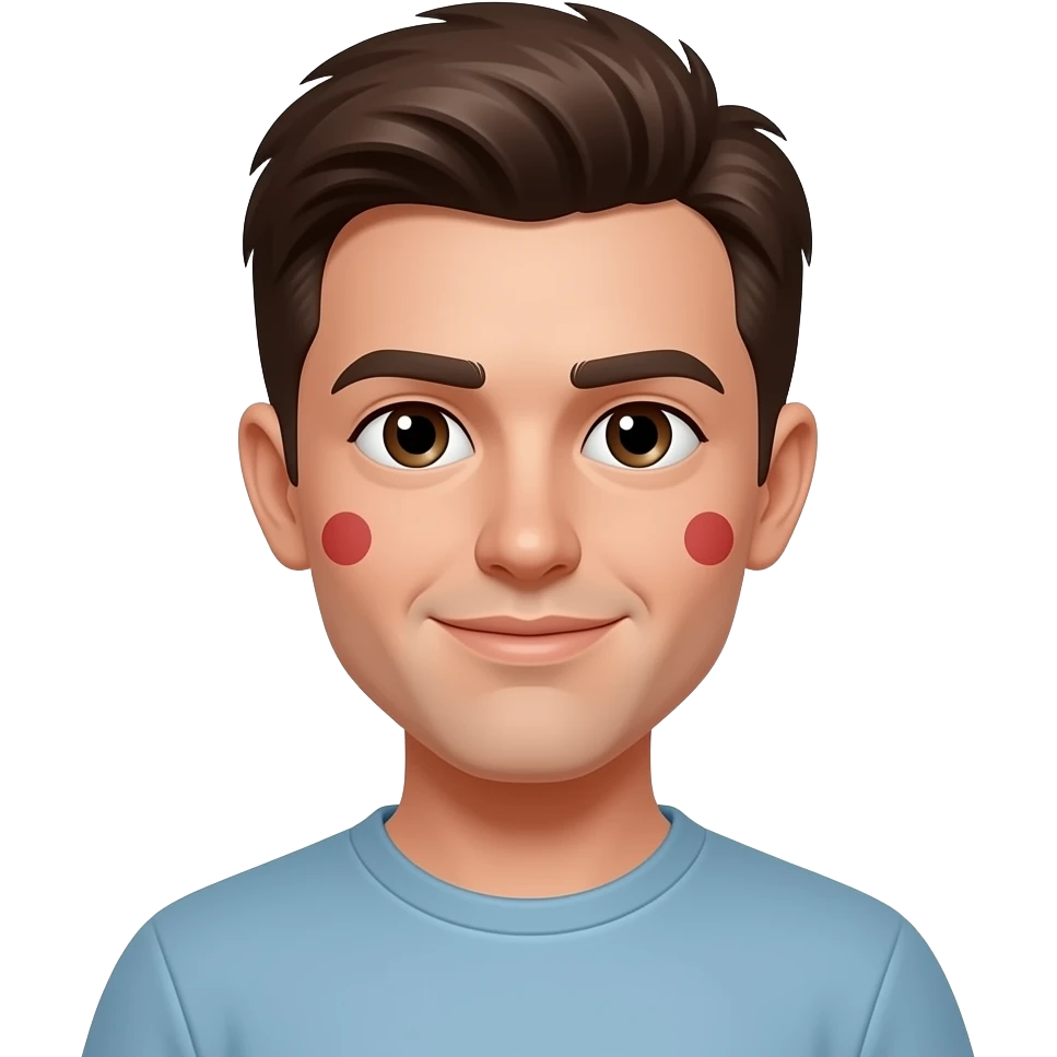 make me an emoji with a person with pimes that are red emoji