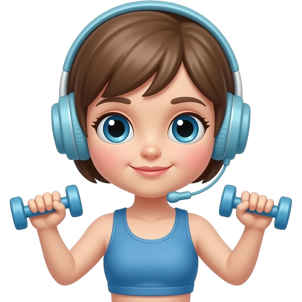 Bonequinha malhando emoji