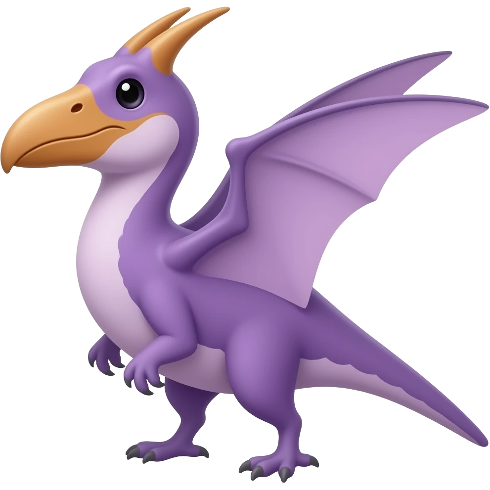 I won't oregnal purpule Pteranodon  emoji 2018 1.30 unicode ios emoji