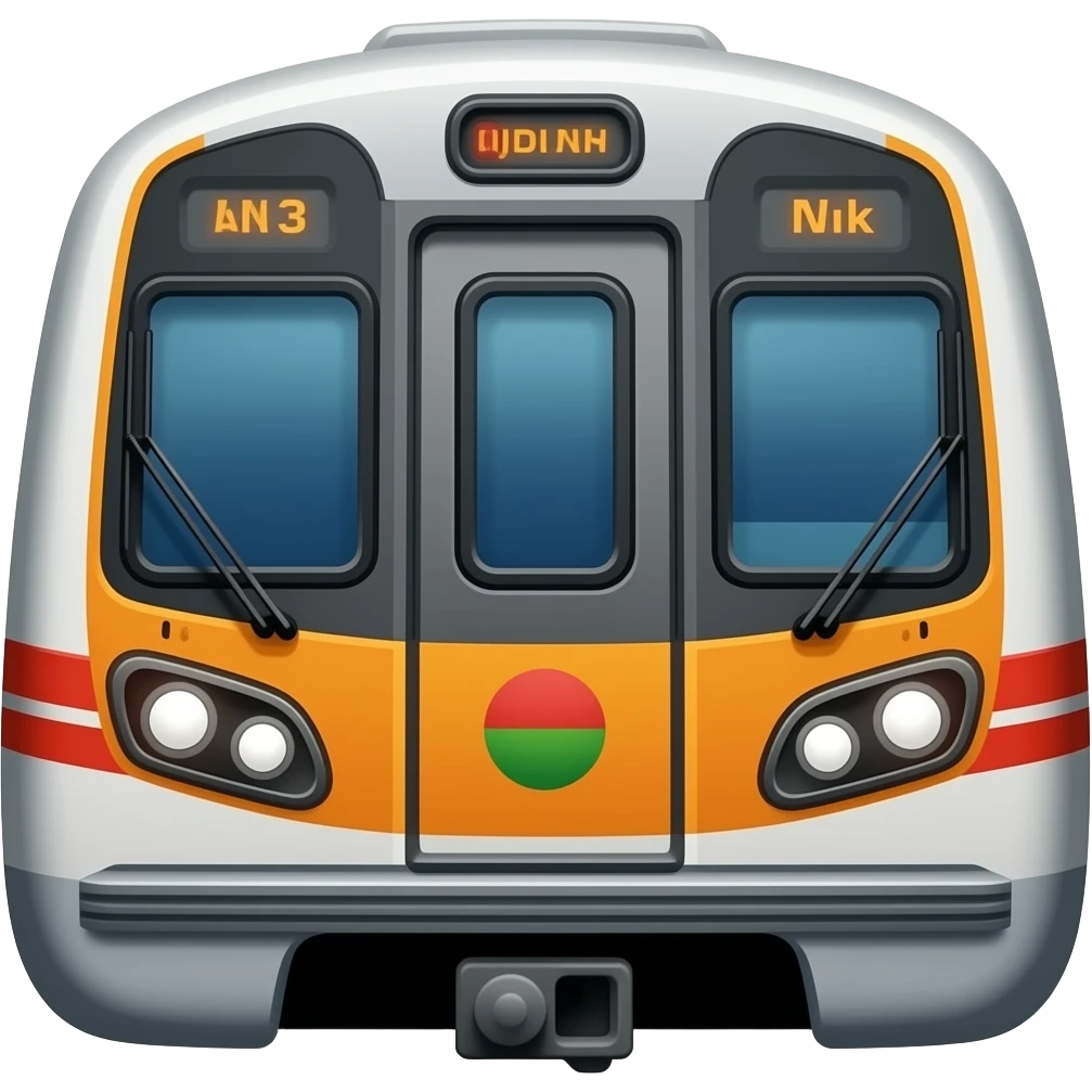 Indian subway in the front emoji