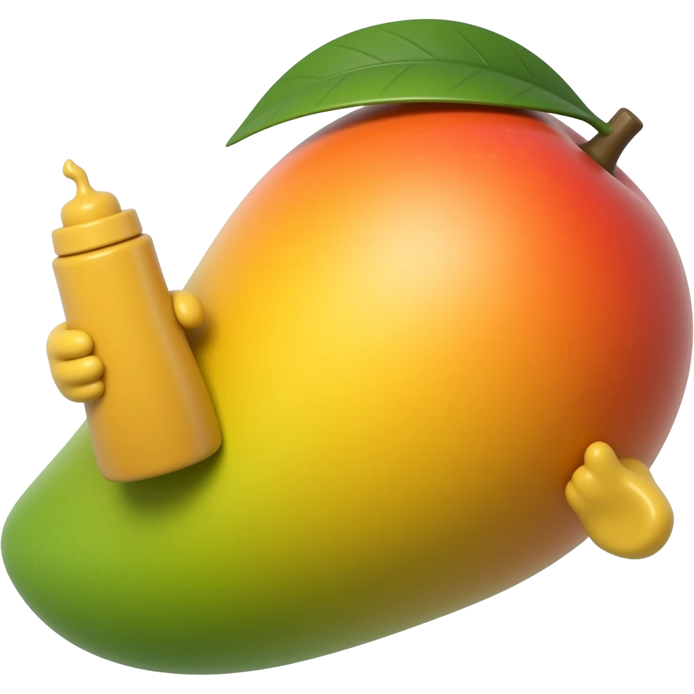 Mango holding mustard emoji