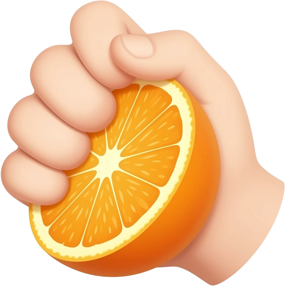 squeeze half an orange emoji