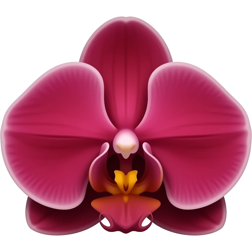 small Dark red orchid emoji emoji