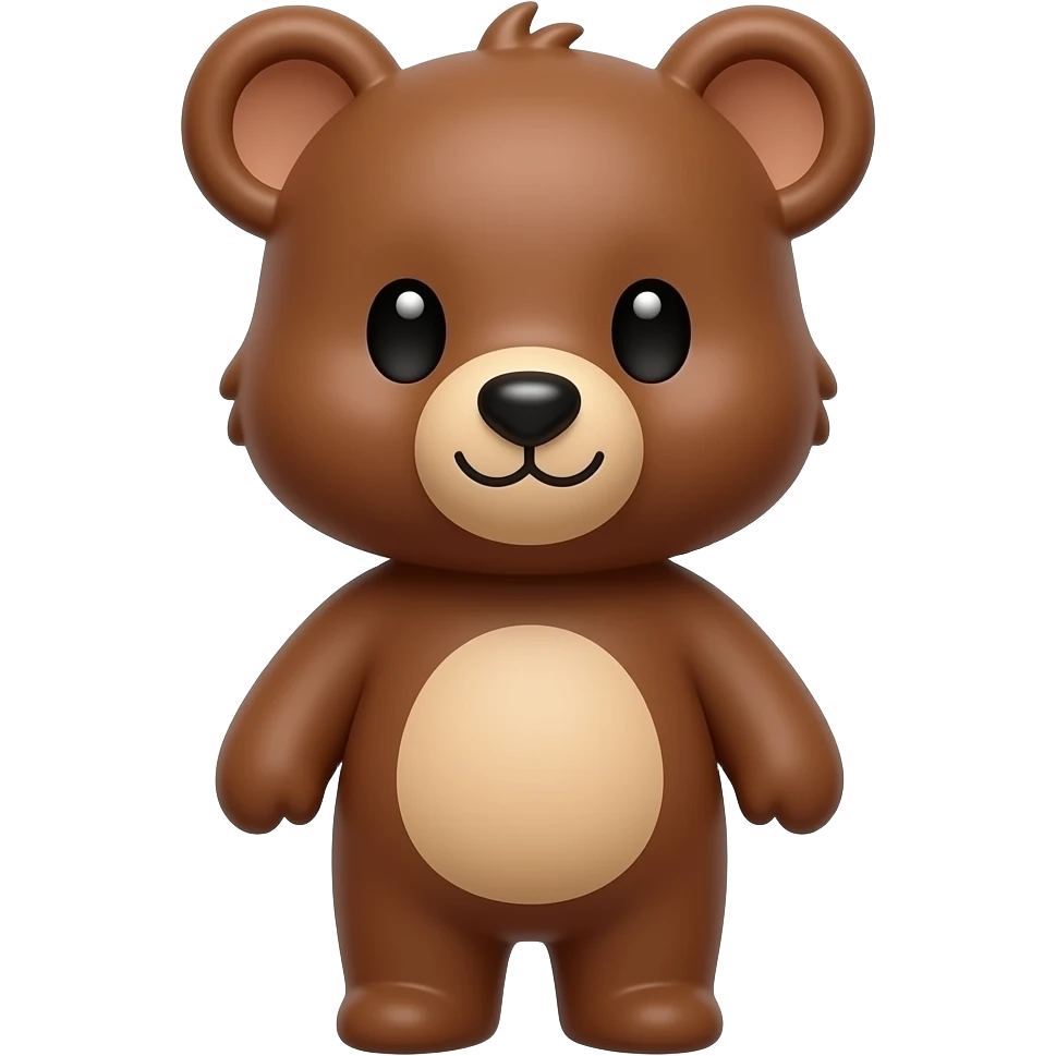 Bär, klein, braunes fell, mega süß emoji