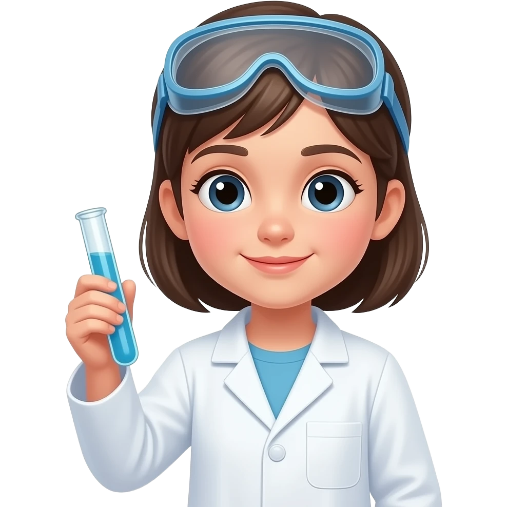 10 YEAR OLD SCIENTIST GIRL STANDING emoji