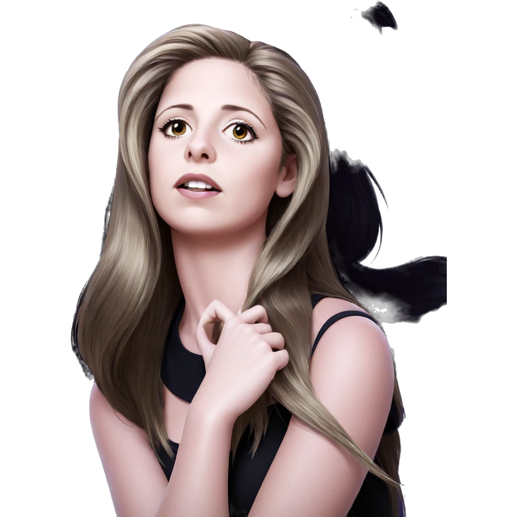 long haired girl portrait emoji
