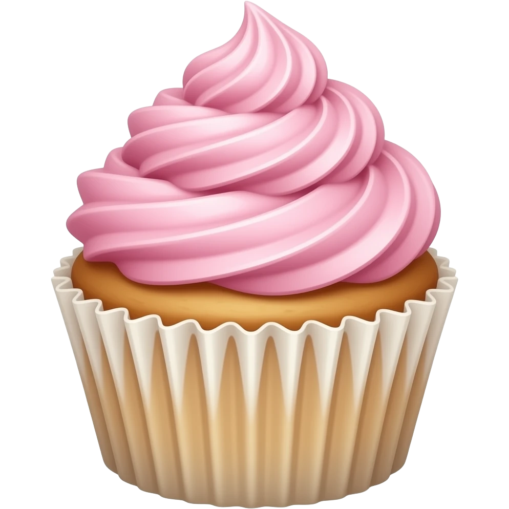 Cupcake with pink icing emoji