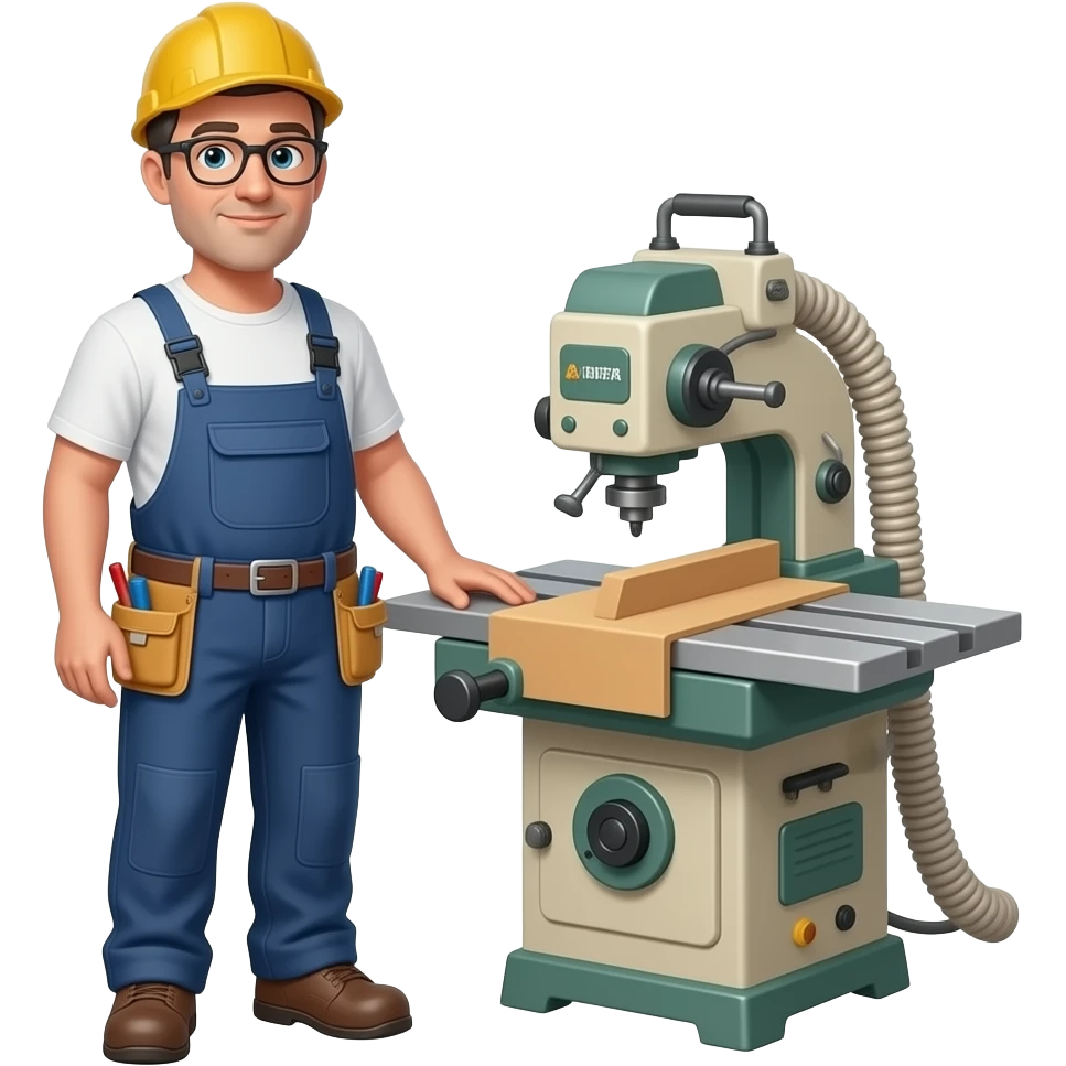 menuisier homme 40 ans atelier machine emoji