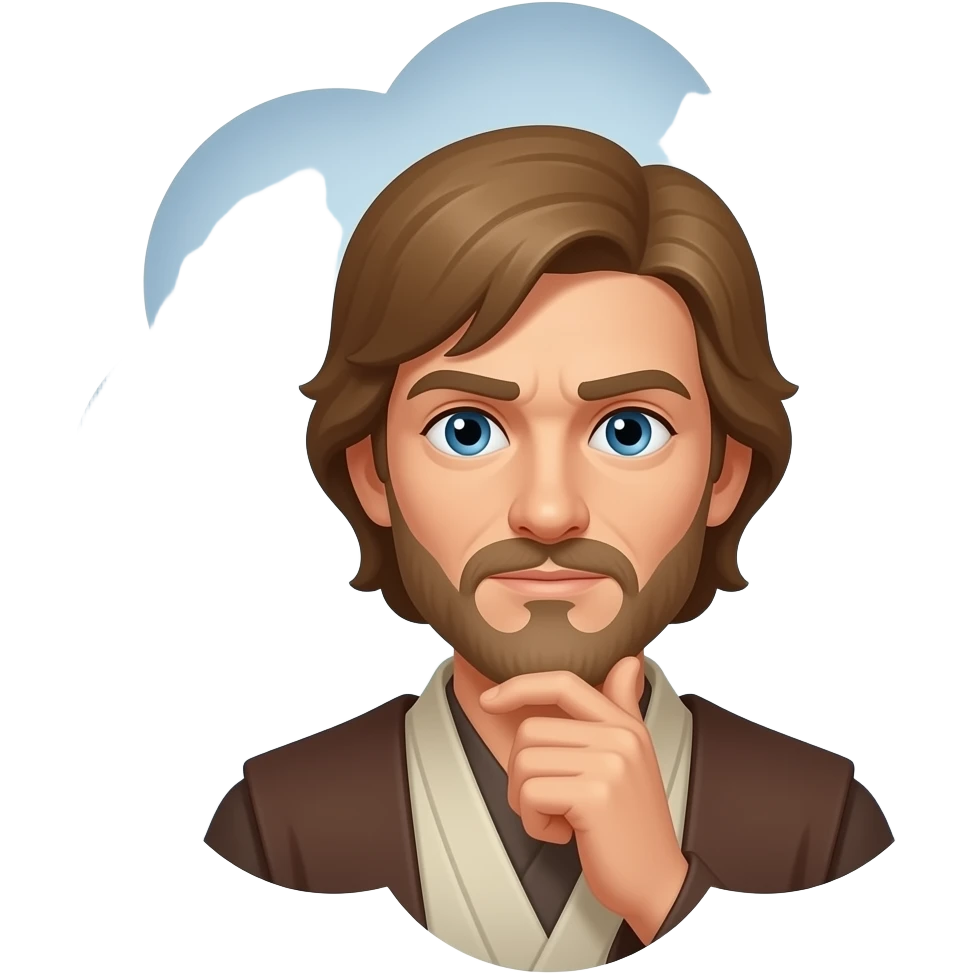 anakin skywalke thinking in deep thought bubble emoji
