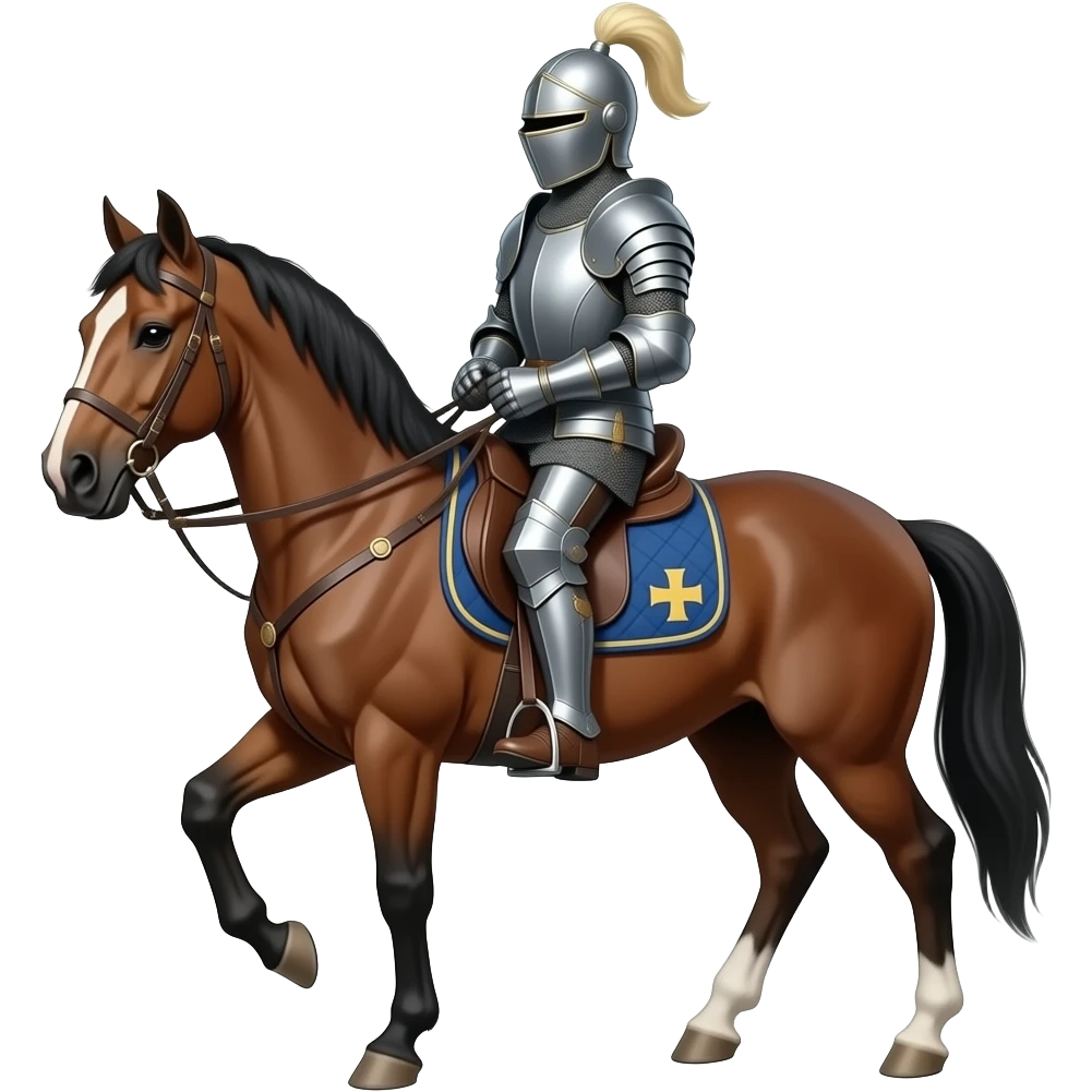Knight in armot on horseback emoji