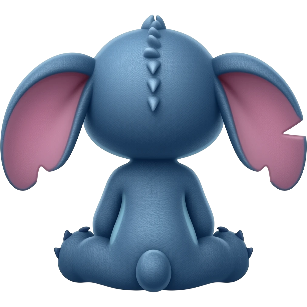 stitch sitting down from behind emoji