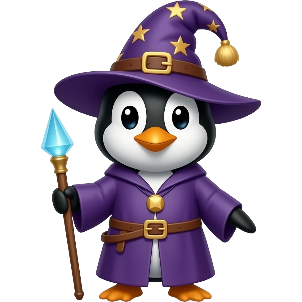 Penguin Wizard emoji