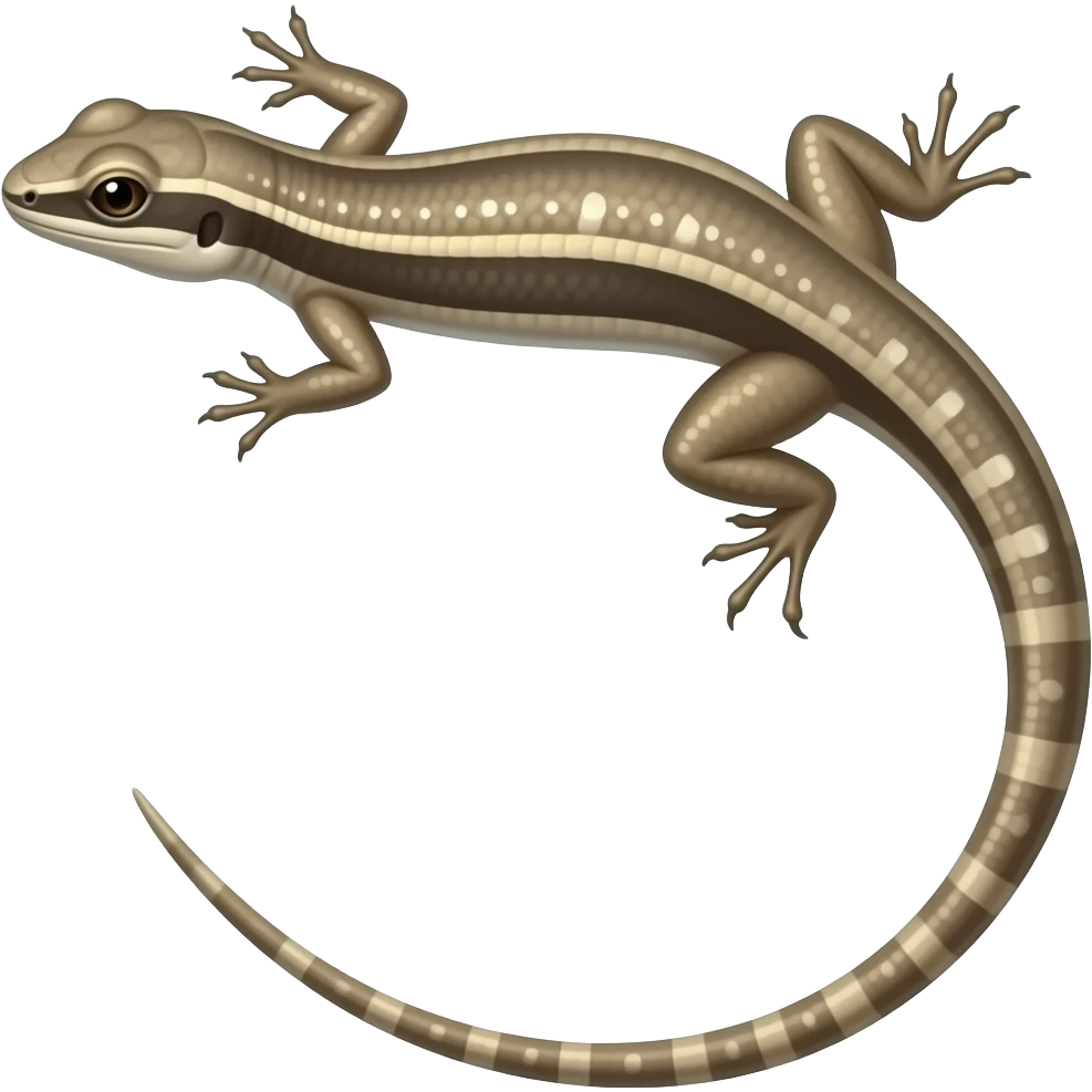 Lezard commun fin et long dos lisse sans pics emoji