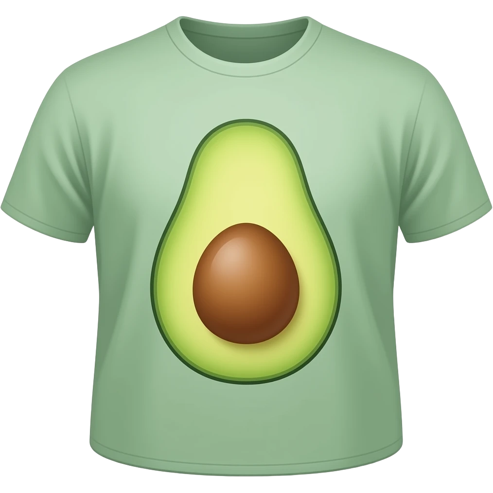 avacado  t shirt emoji