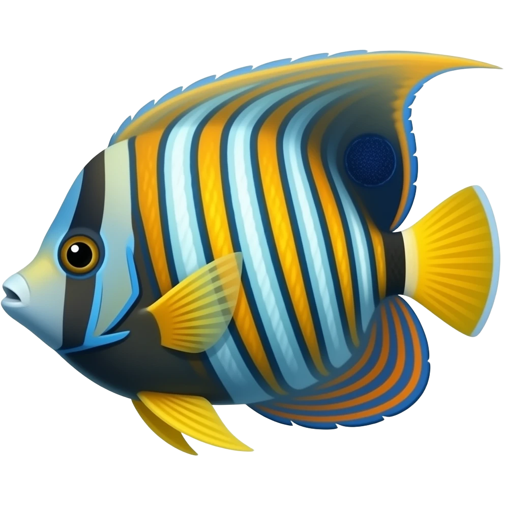 Colorful tropical Angelfish emoji
