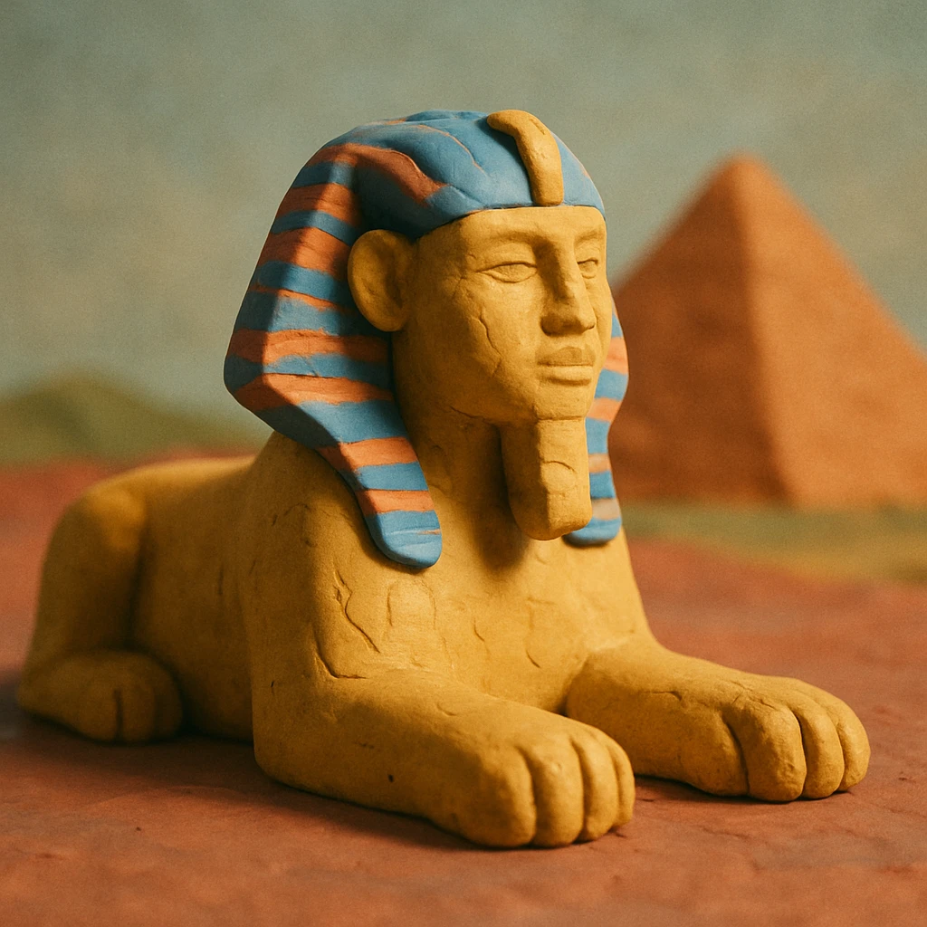 ancient sphinx, claymation style emoji