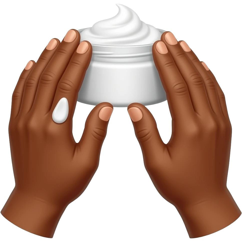 INDIAN MALE HANDS ONLY DARKBEOWN SKIN APPLYING CREAM emoji