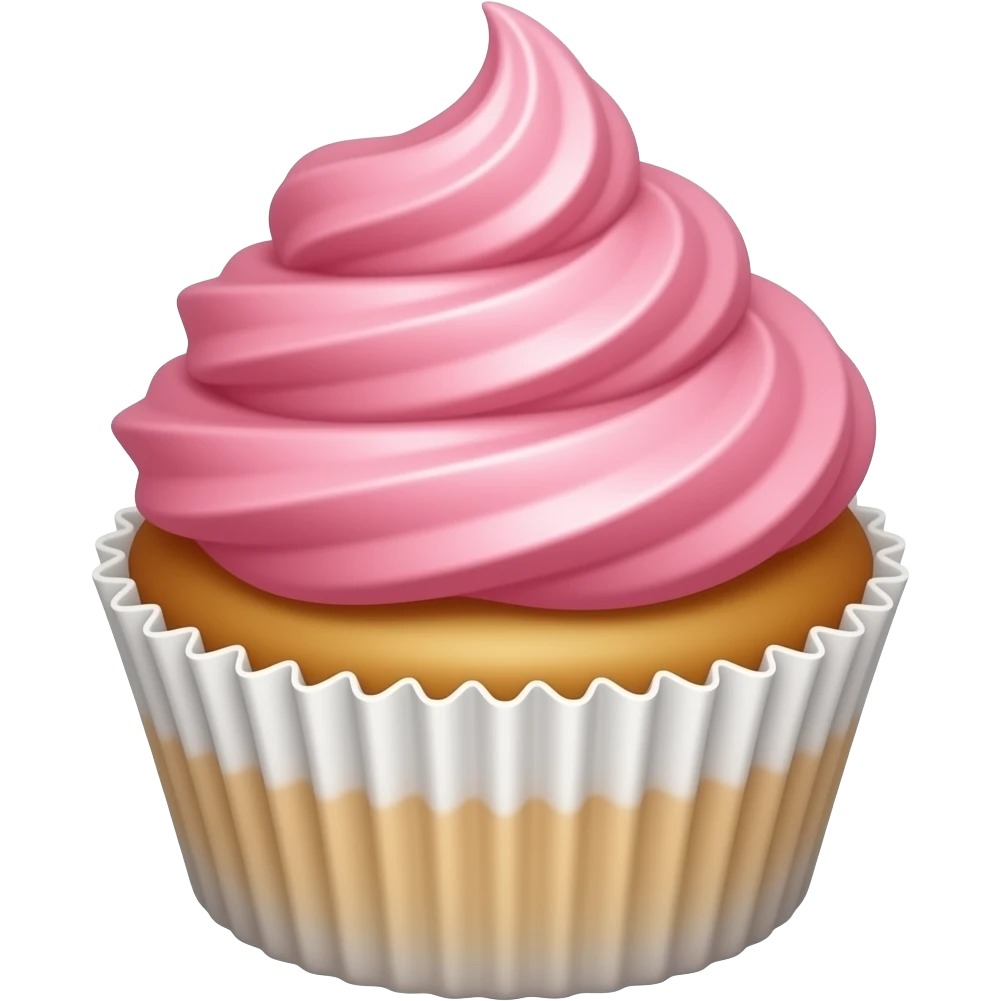 Cupcake with pink icing emoji