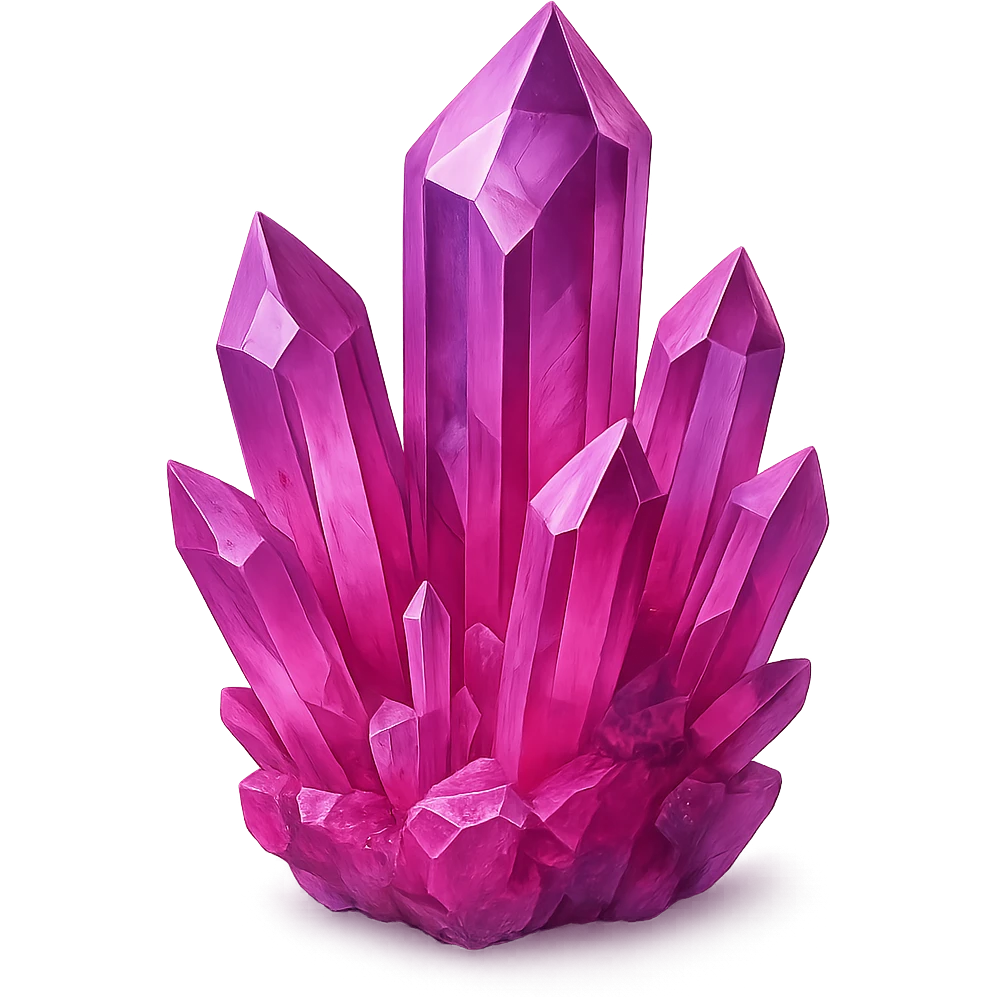 pink crystal, digital illustration emoji