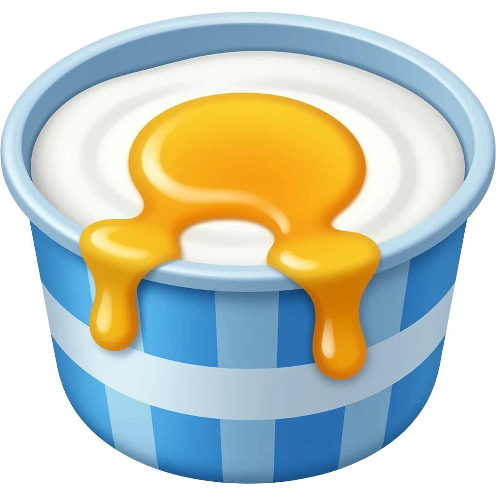 Greek yogurt with honey emoji