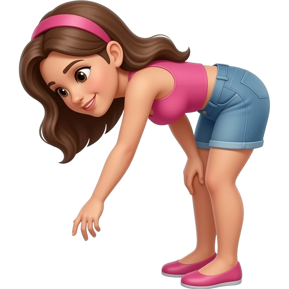 a woman bent over emoji emoji