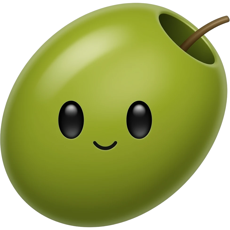 Kawaii aceituna emoji
