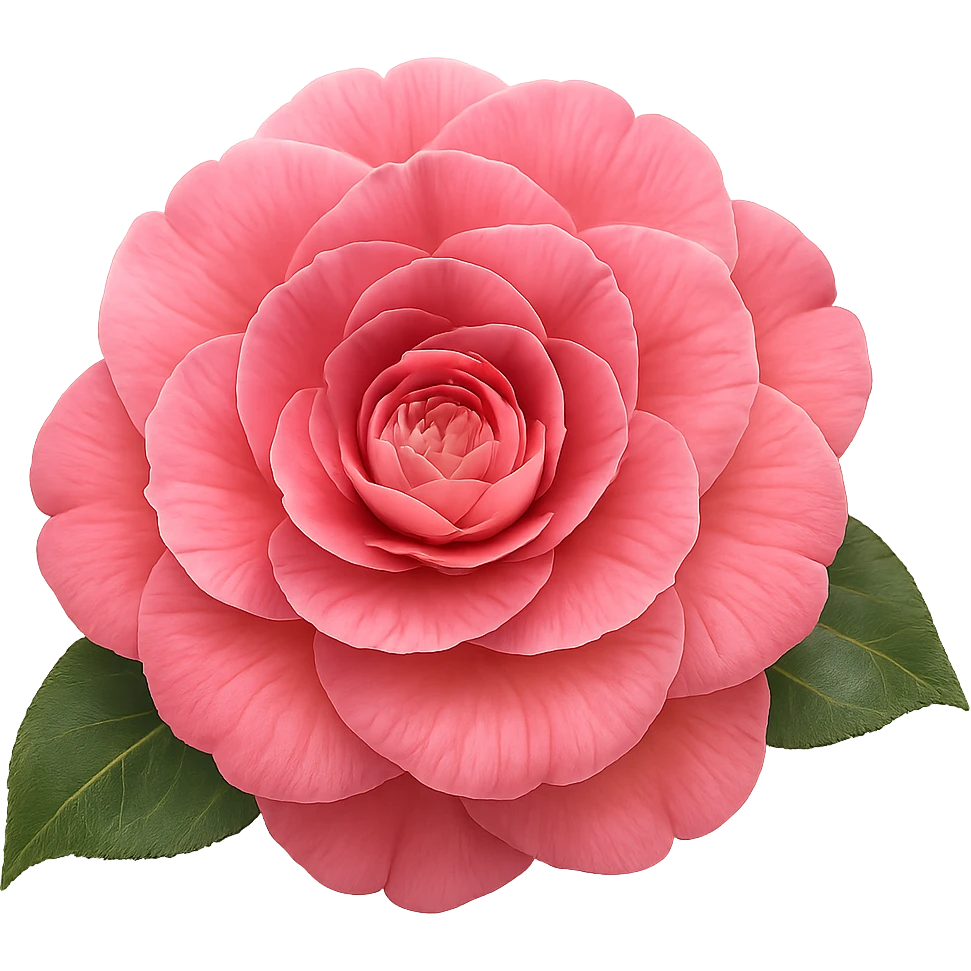pink camellia, no background emoji