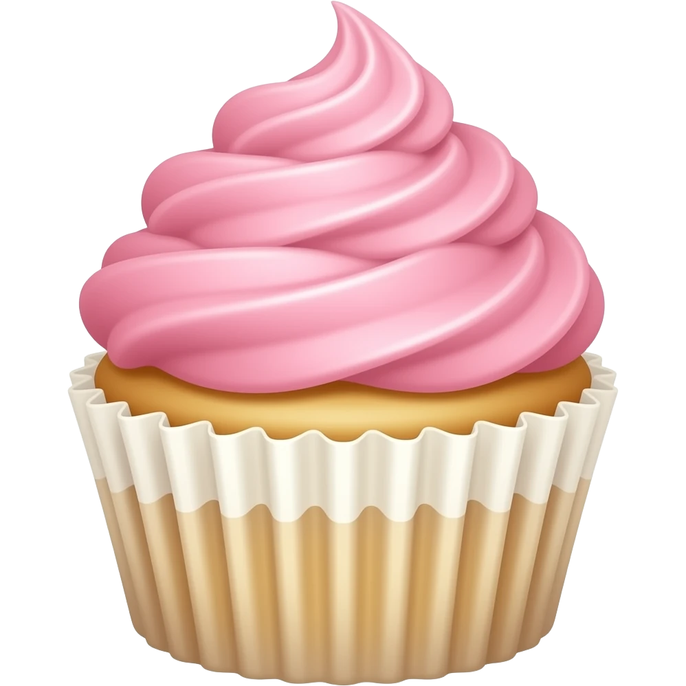 Cupcake with pink icing emoji